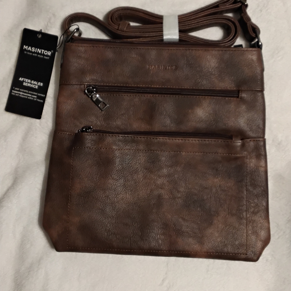 Women's Crossbody Bag - Elegant Brown